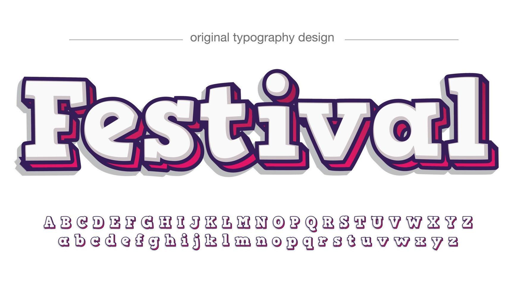 vit och röd skiva serif tecknad visa typografi vektor