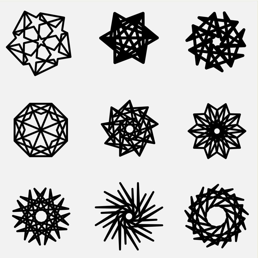 Liniengeometrie Symbolsatz Vektordesign vektor