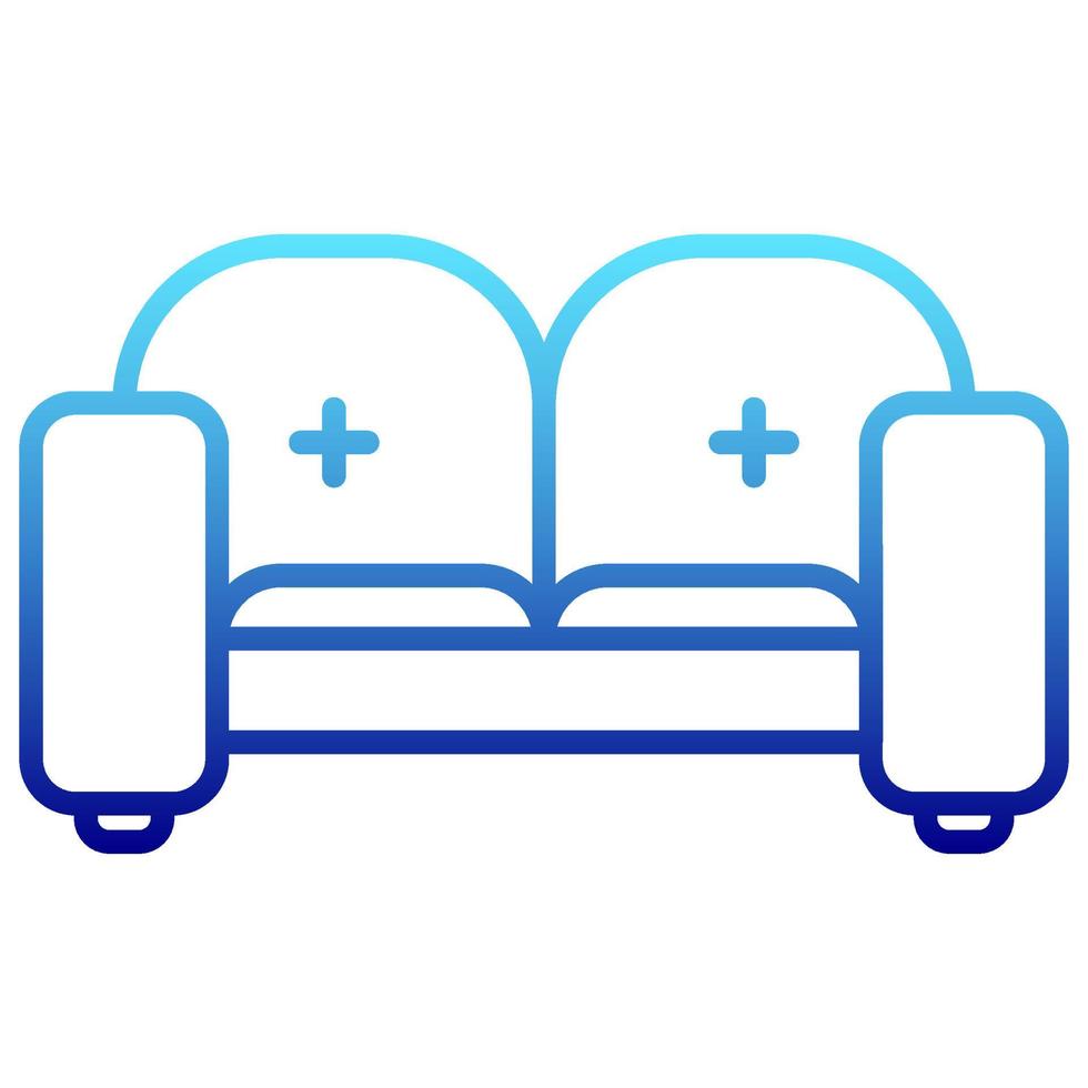 Sofa-Symbol mit transparentem Hintergrund vektor