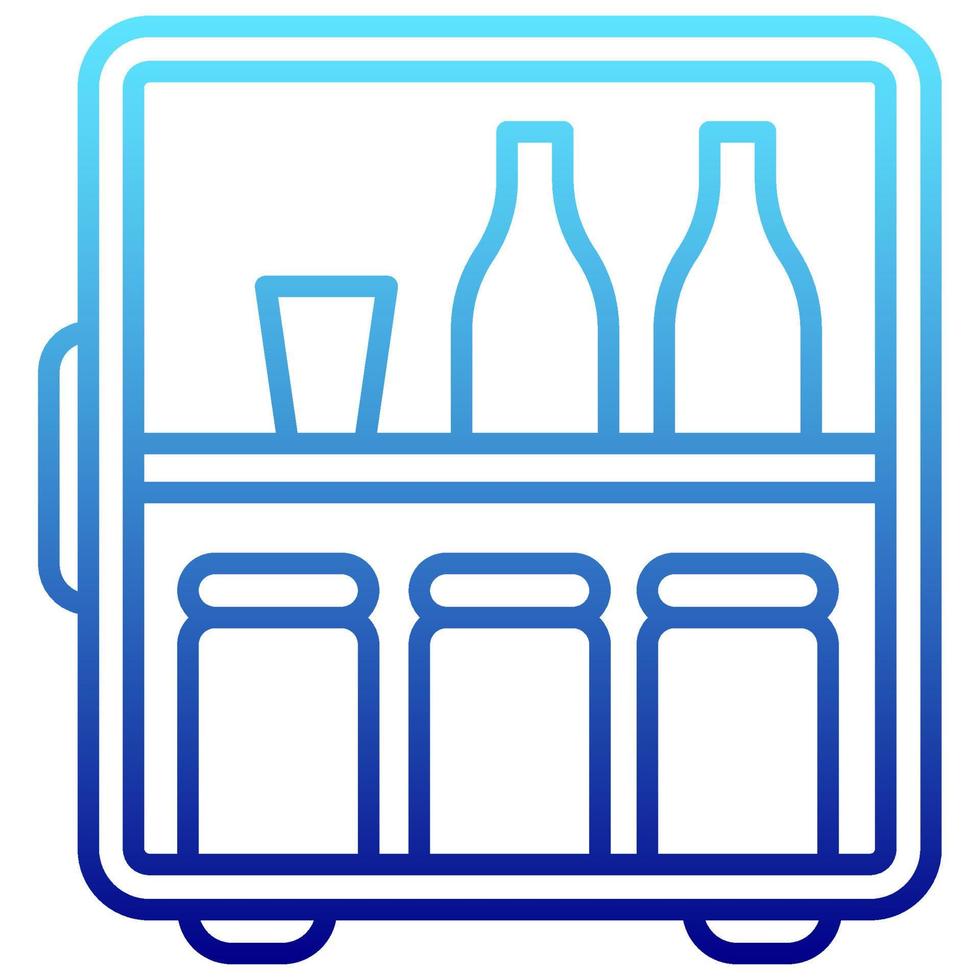 Kühlschrank-Symbol mit transparentem Hintergrund vektor