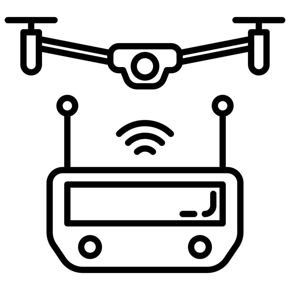 Drohne und Steuergerät vektor
