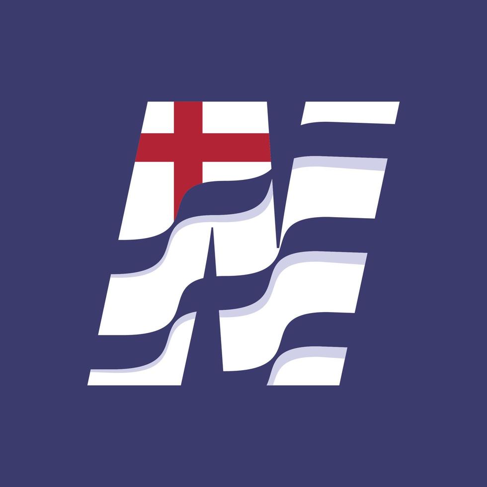 England-Alphabet-Flagge n vektor