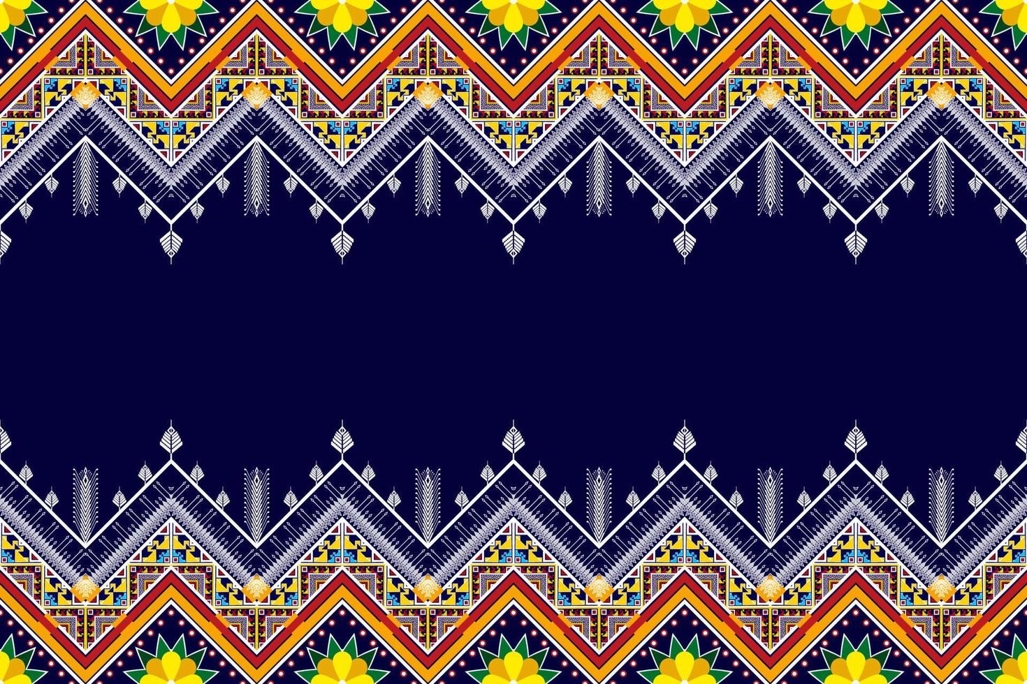 ikat ethnisches nahtloses musterdesign. aztekischer Stoff Teppich Mandala Ornamente Textildekorationen Tapete. tribal boho native ethnische türkei traditionelle stickerei vektor hintergrund