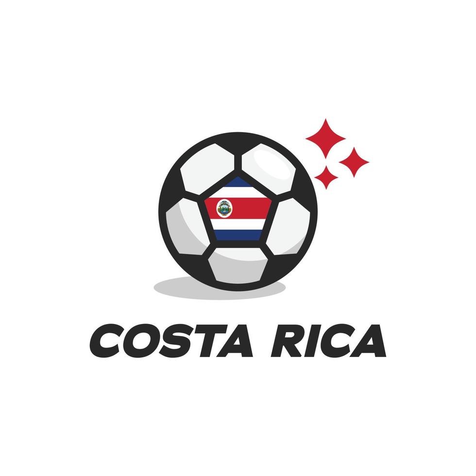 Costa-Rica-Ball-Flagge vektor