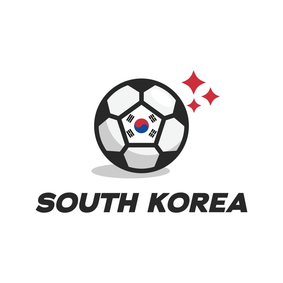 südkorea ball flagge vektor