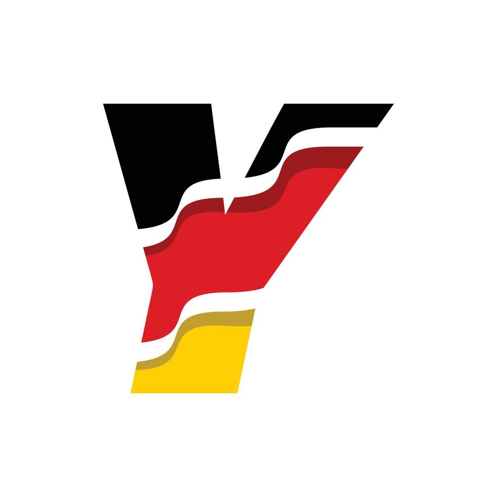 deutsche alphabetflagge y vektor