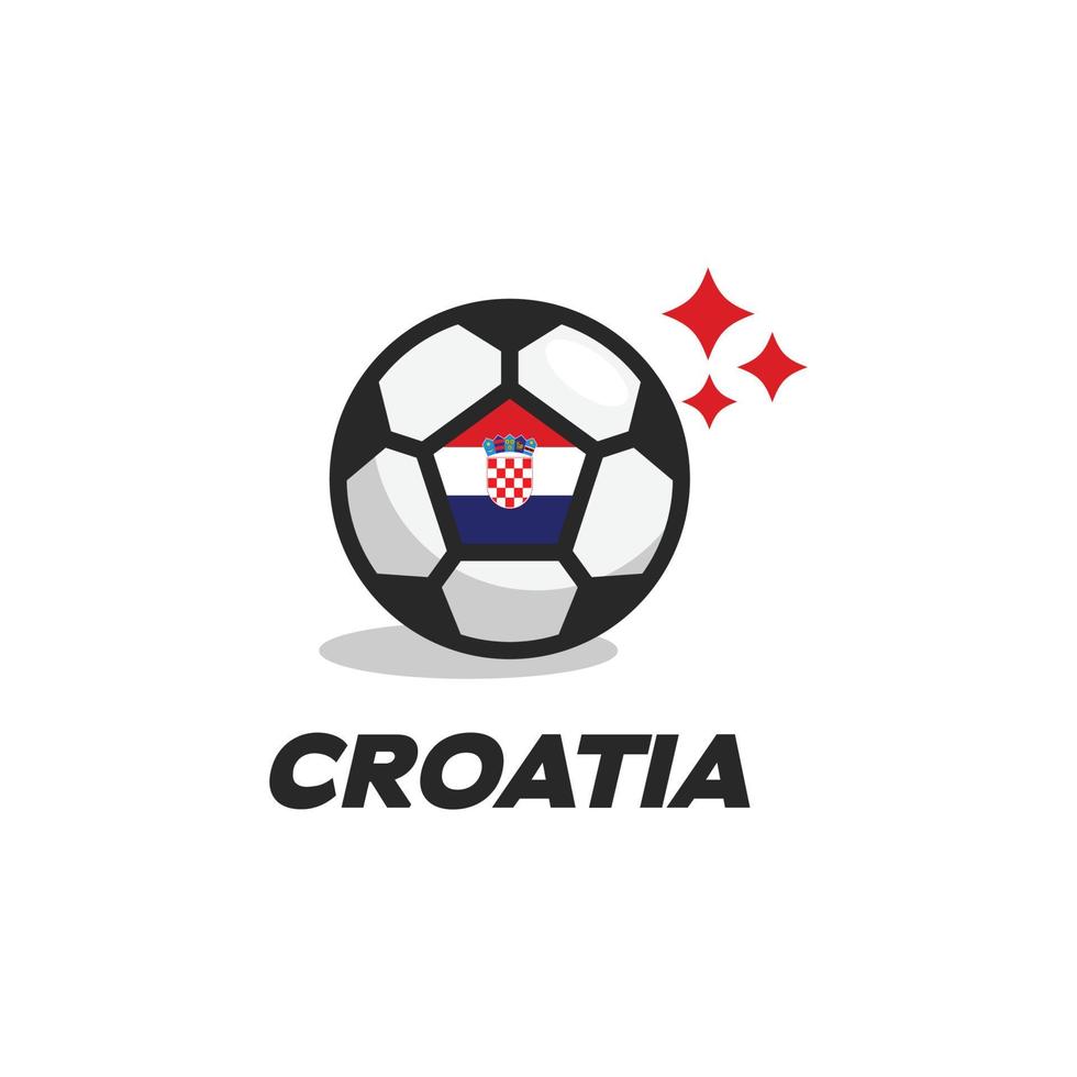 kroatische ballfahne vektor