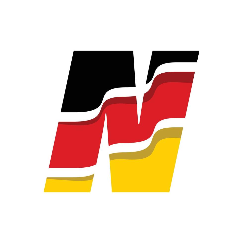Flagge des deutschen Alphabets n vektor