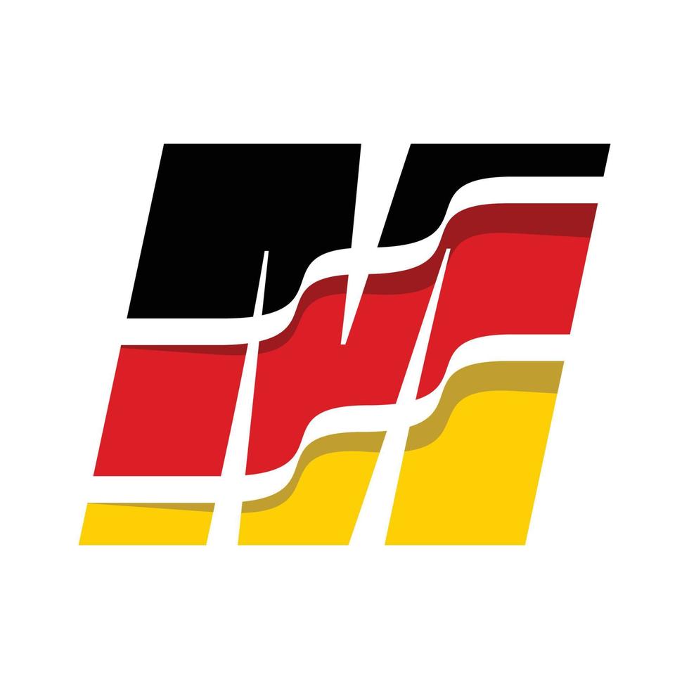 Deutsches Alphabet Flagge m vektor