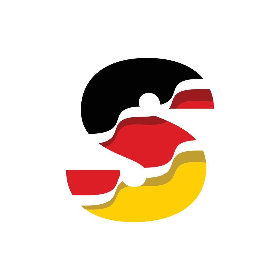 deutsche alphabetflagge s vektor