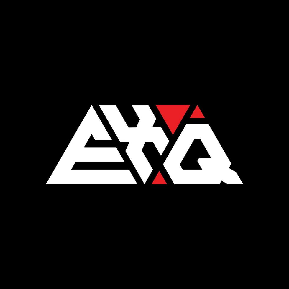 exq Dreiecksbuchstaben-Logo-Design mit Dreiecksform. exq Dreieck-Logo-Design-Monogramm. exq-Dreieck-Vektor-Logo-Vorlage mit roter Farbe. exq dreieckiges Logo einfaches, elegantes und luxuriöses Logo. exq vektor