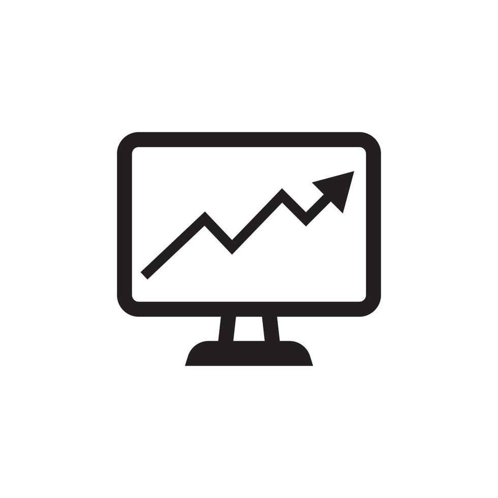 Monitorsymbol eps 10 vektor
