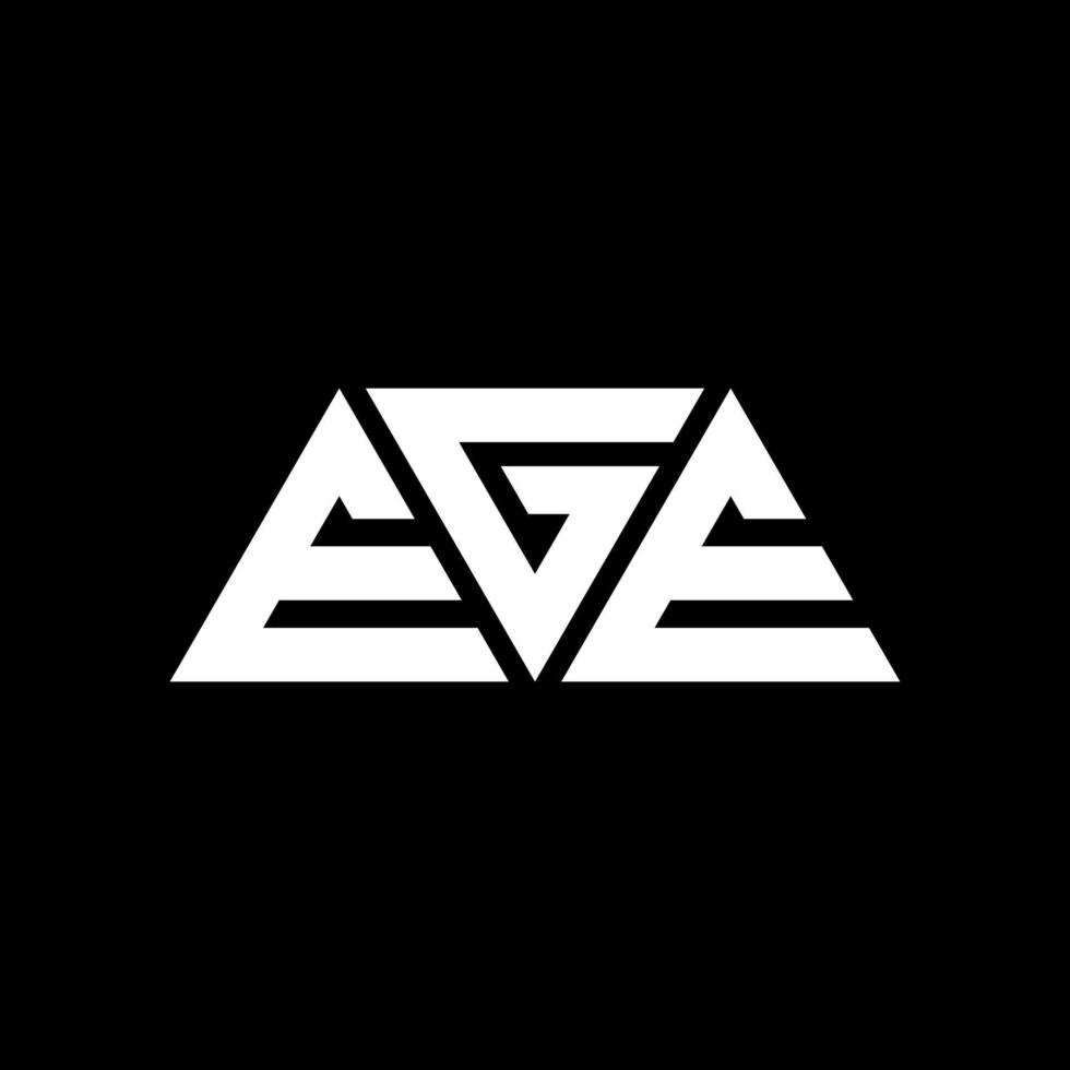 ege triangel bokstavslogotyp design med triangelform. ege triangel logotyp design monogram. ege triangel vektor logotyp mall med röd färg. ege trekantig logotyp enkel, elegant och lyxig logotyp. ege