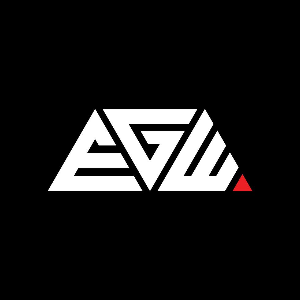egw Dreiecksbuchstaben-Logo-Design mit Dreiecksform. EGW-Dreieck-Logo-Design-Monogramm. EGW-Dreieck-Vektor-Logo-Vorlage mit roter Farbe. egw dreieckiges Logo einfaches, elegantes und luxuriöses Logo. zB vektor