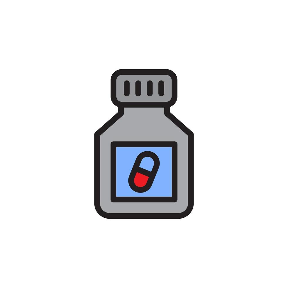 flaska piller ikon eps 10 vektor