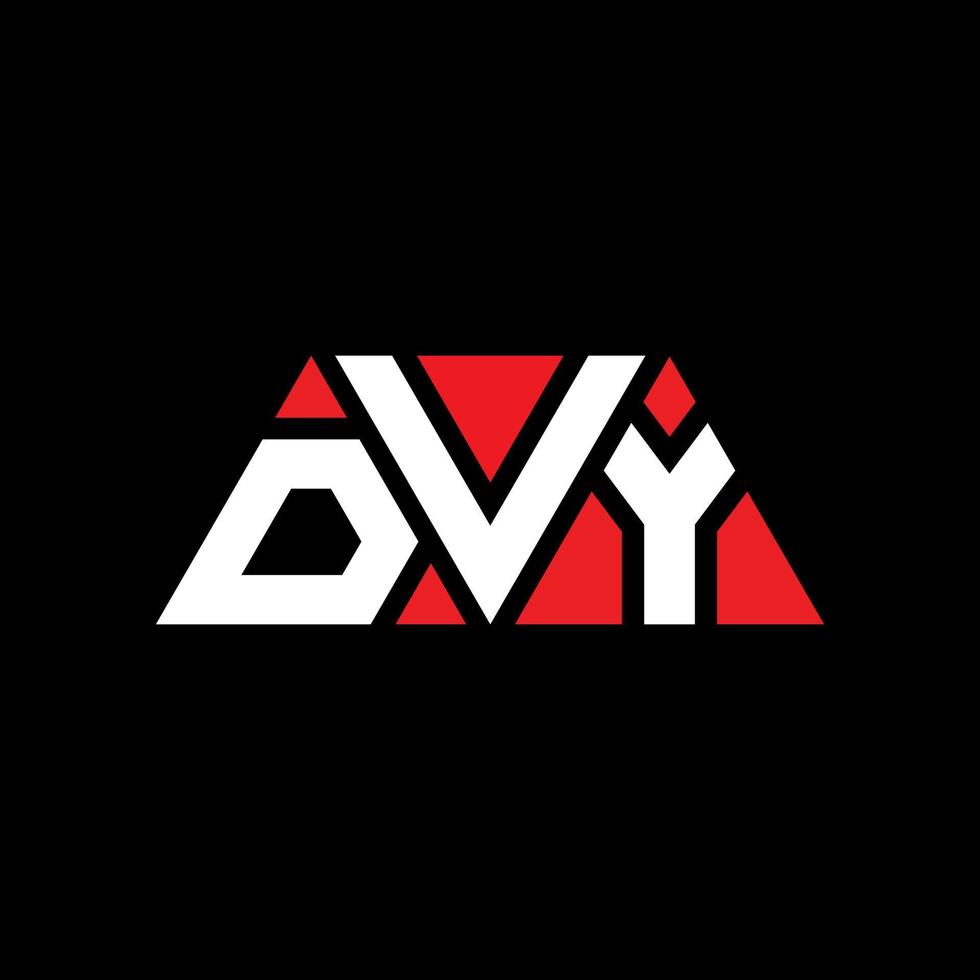 dvy-Dreieck-Buchstaben-Logo-Design mit Dreiecksform. Dvy-Dreieck-Logo-Design-Monogramm. dvy-Dreieck-Vektor-Logo-Vorlage mit roter Farbe. dvy dreieckiges Logo einfaches, elegantes und luxuriöses Logo. dvy vektor