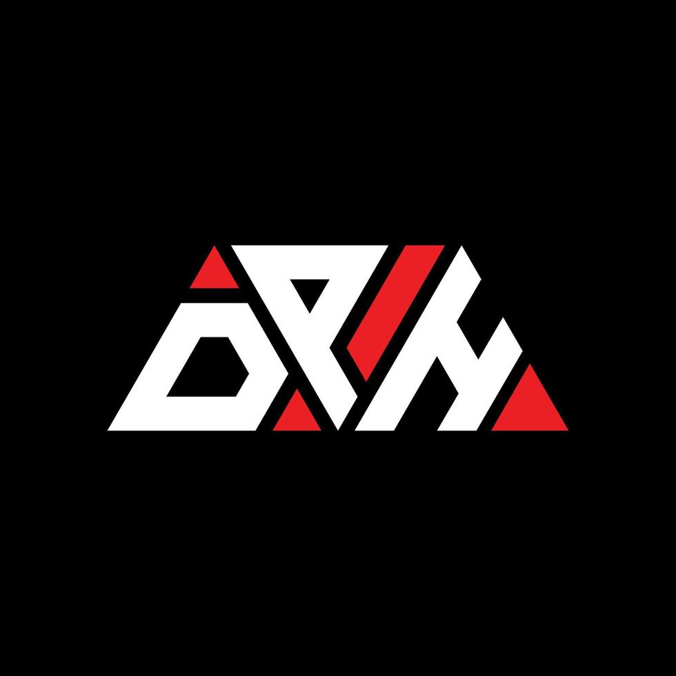 dph-Dreieck-Buchstaben-Logo-Design mit Dreiecksform. DPH-Dreieck-Logo-Design-Monogramm. dph-Dreieck-Vektor-Logo-Vorlage mit roter Farbe. dph dreieckiges Logo einfaches, elegantes und luxuriöses Logo. dph vektor