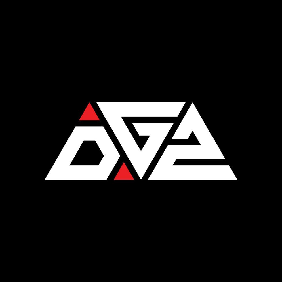 dgz-Dreieck-Buchstaben-Logo-Design mit Dreiecksform. dgz-Dreieck-Logo-Design-Monogramm. dgz-Dreieck-Vektor-Logo-Vorlage mit roter Farbe. dgz dreieckiges Logo einfaches, elegantes und luxuriöses Logo. dgz vektor