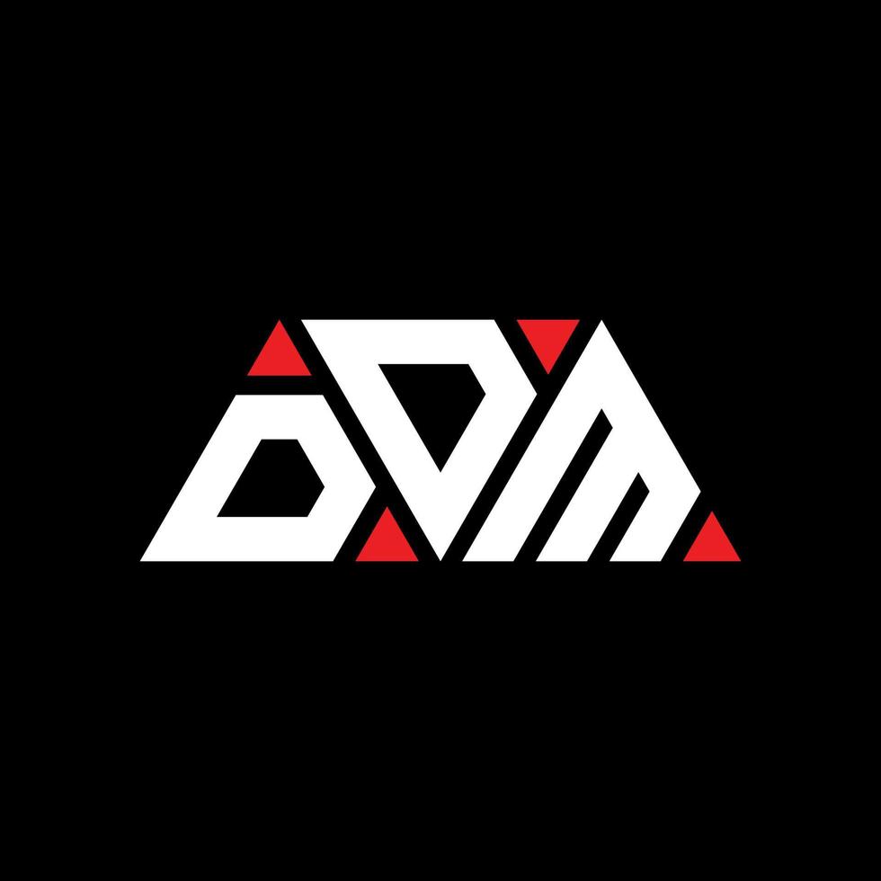DDM-Dreieck-Buchstaben-Logo-Design mit Dreiecksform. DDM-Dreieck-Logo-Design-Monogramm. ddm-Dreieck-Vektor-Logo-Vorlage mit roter Farbe. ddm dreieckiges Logo einfaches, elegantes und luxuriöses Logo. ddm vektor