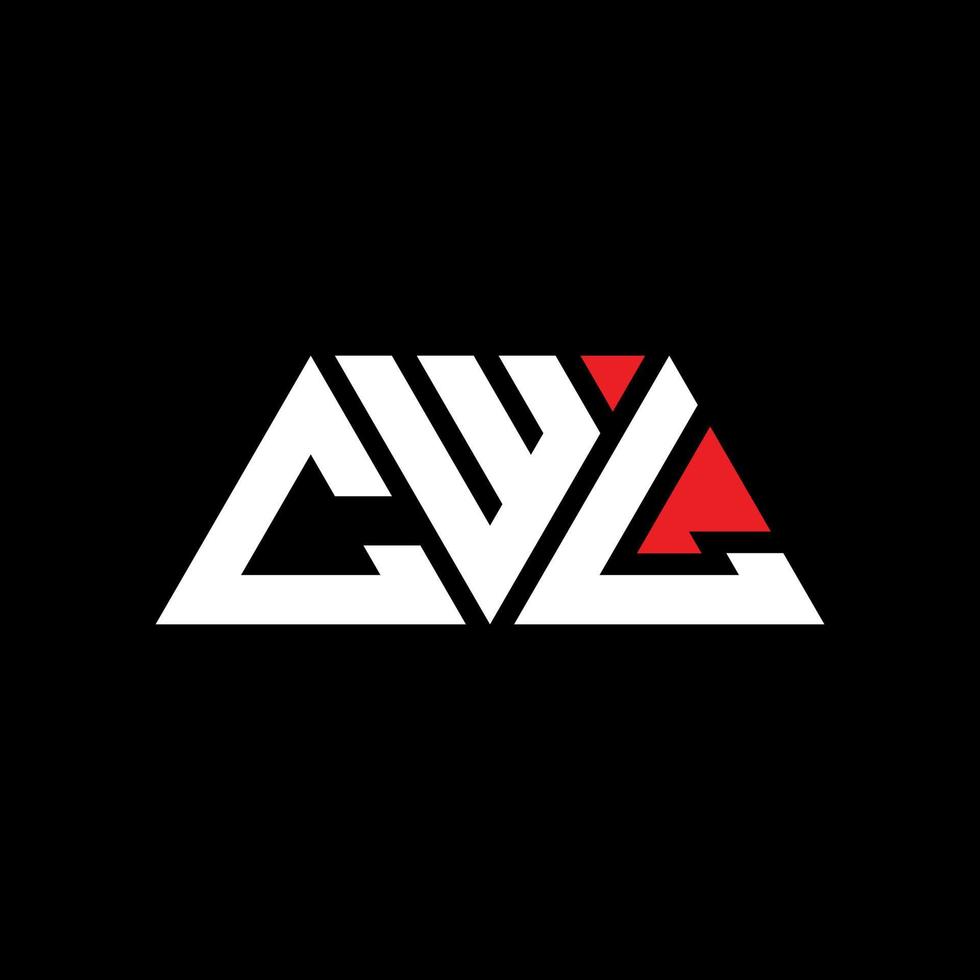 cwl Dreiecksbuchstaben-Logo-Design mit Dreiecksform. CWL-Dreieck-Logo-Design-Monogramm. CWL-Dreieck-Vektor-Logo-Vorlage mit roter Farbe. cwl dreieckiges Logo einfaches, elegantes und luxuriöses Logo. cwl vektor