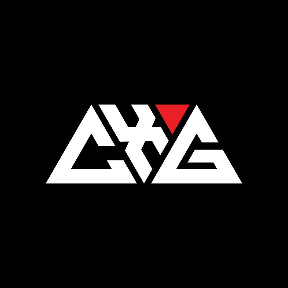 cxg-Dreieck-Buchstaben-Logo-Design mit Dreiecksform. Cxg-Dreieck-Logo-Design-Monogramm. cxg-Dreieck-Vektor-Logo-Vorlage mit roter Farbe. cxg dreieckiges Logo einfaches, elegantes und luxuriöses Logo. cxg vektor