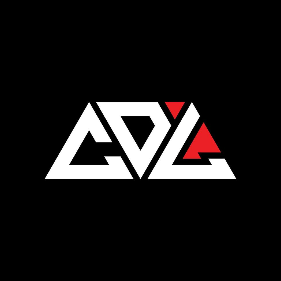 CDL-Dreieck-Buchstaben-Logo-Design mit Dreiecksform. CDL-Dreieck-Logo-Design-Monogramm. CDL-Dreieck-Vektor-Logo-Vorlage mit roter Farbe. cdl dreieckiges Logo einfaches, elegantes und luxuriöses Logo. cdl vektor