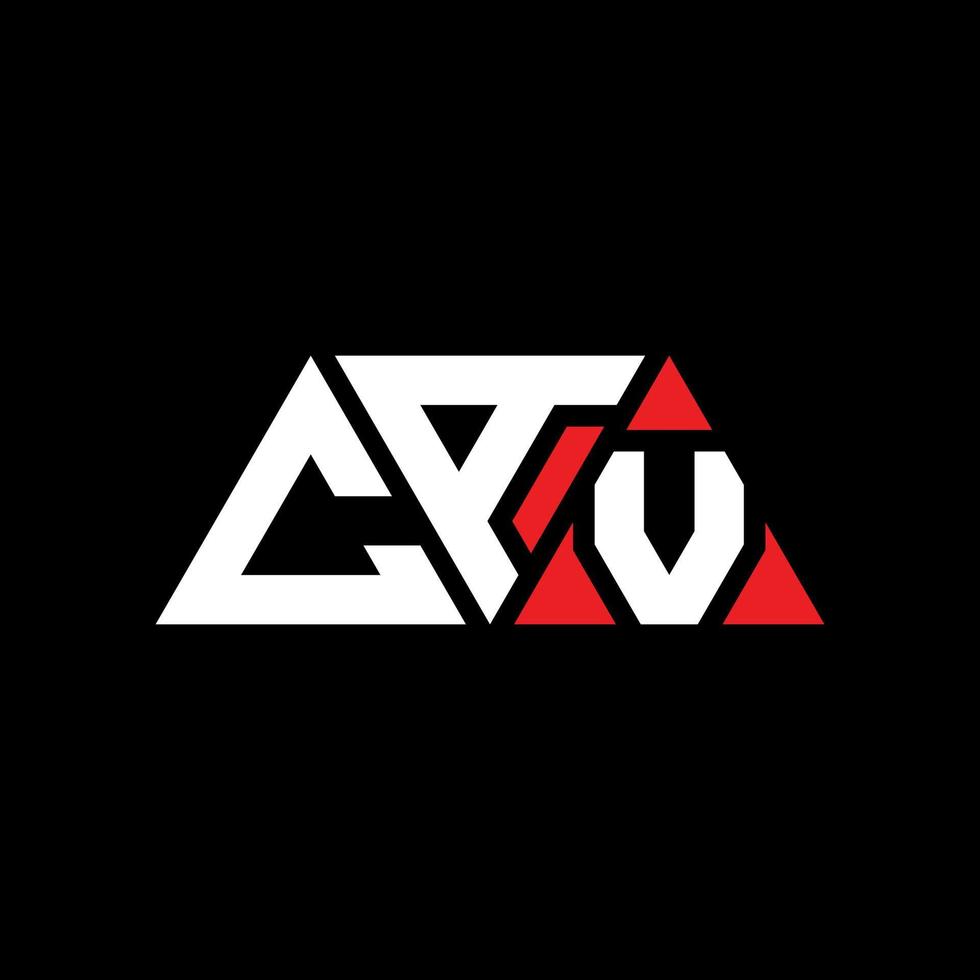 cav dreieck buchstabe logo design mit dreiecksform. Cav-Dreieck-Logo-Design-Monogramm. Cav-Dreieck-Vektor-Logo-Vorlage mit roter Farbe. cav dreieckiges logo einfaches, elegantes und luxuriöses logo. cav vektor
