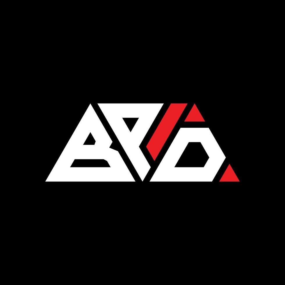 bpd-Dreieck-Buchstaben-Logo-Design mit Dreiecksform. bpd-Dreieck-Logo-Design-Monogramm. bpd-Dreieck-Vektor-Logo-Vorlage mit roter Farbe. bpd dreieckiges Logo einfaches, elegantes und luxuriöses Logo. bpd vektor