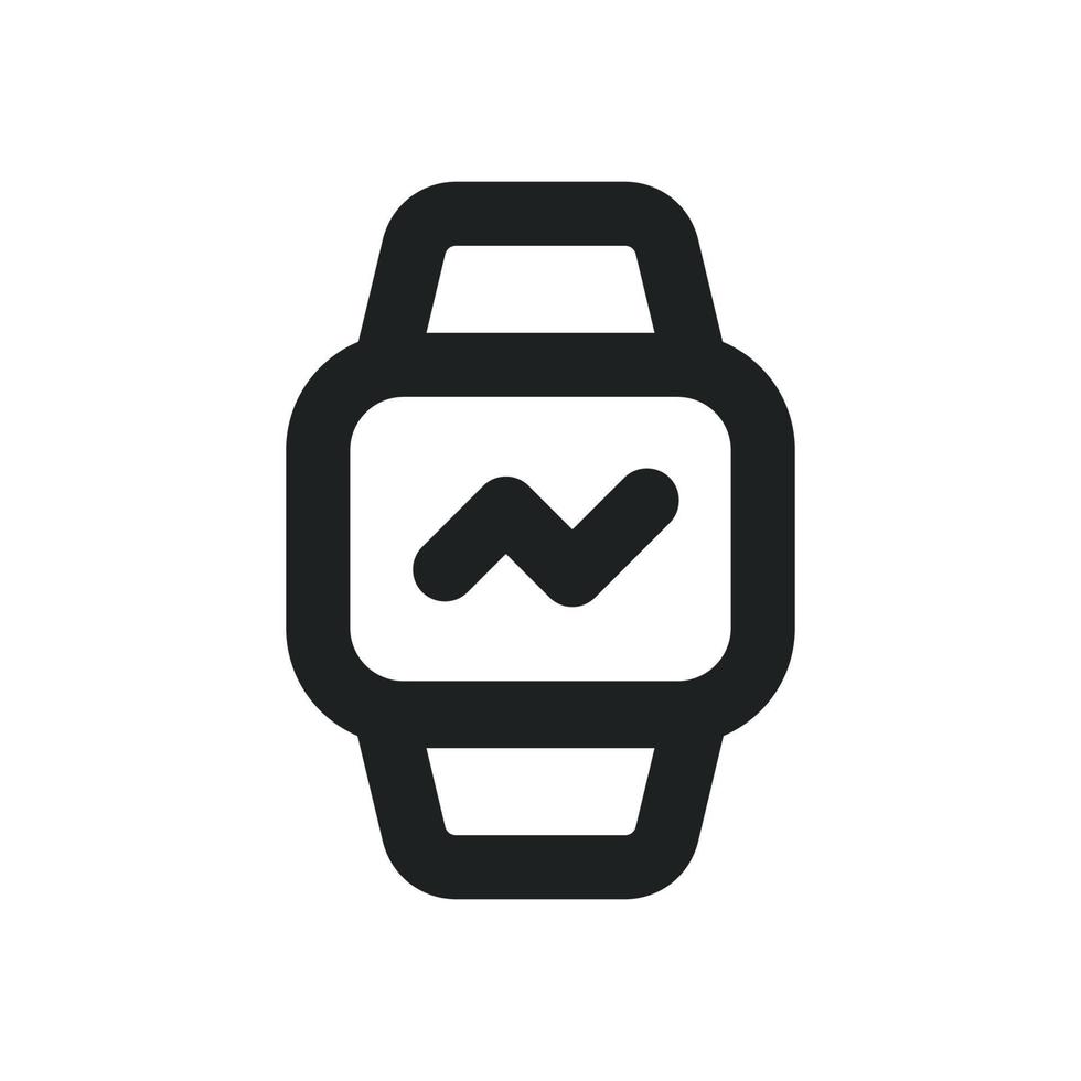 Smartwatch-Symbol mit Umrissstil vektor