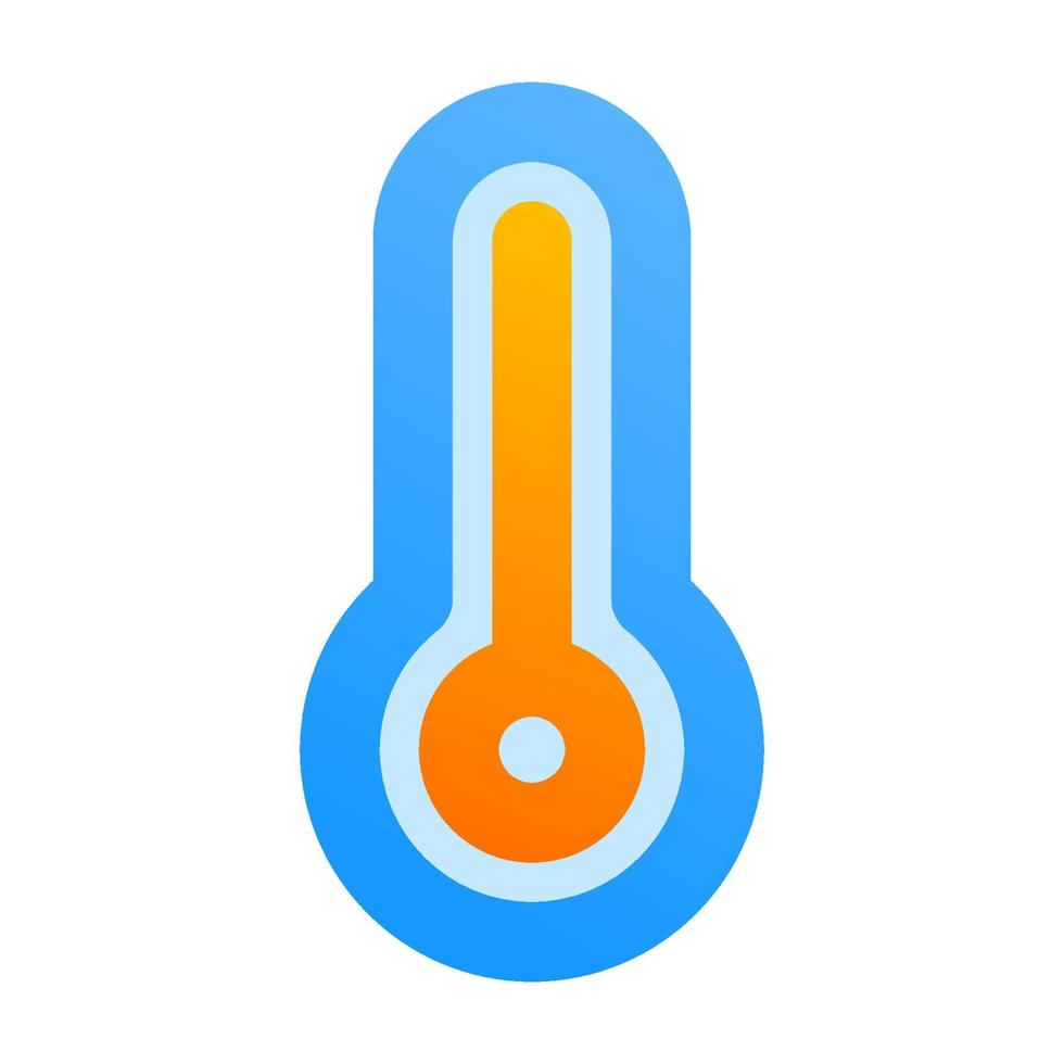 hohe Temperatur mit flachem Symbol vektor