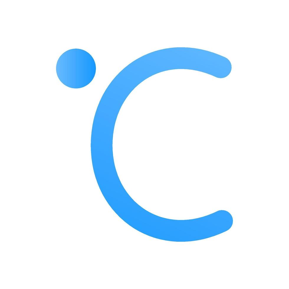 Celsius-Zeichen mit flachem Symbol vektor