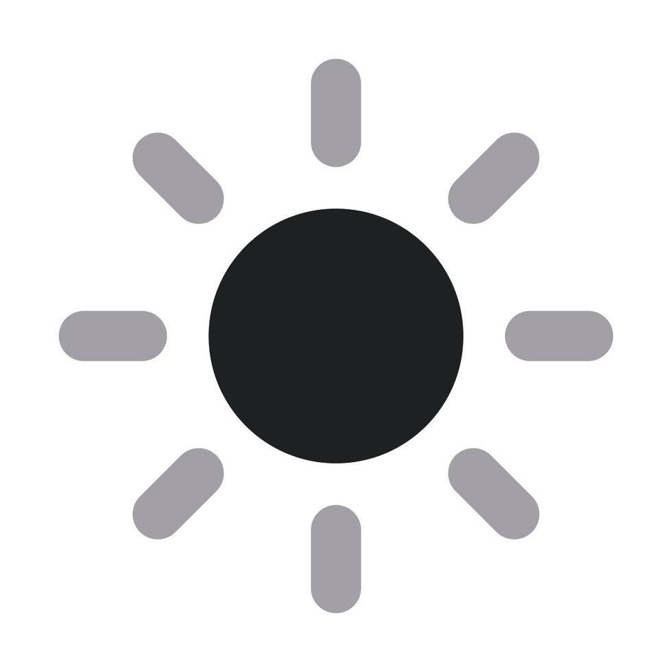 solsken med tvåfärgad ikon vektor