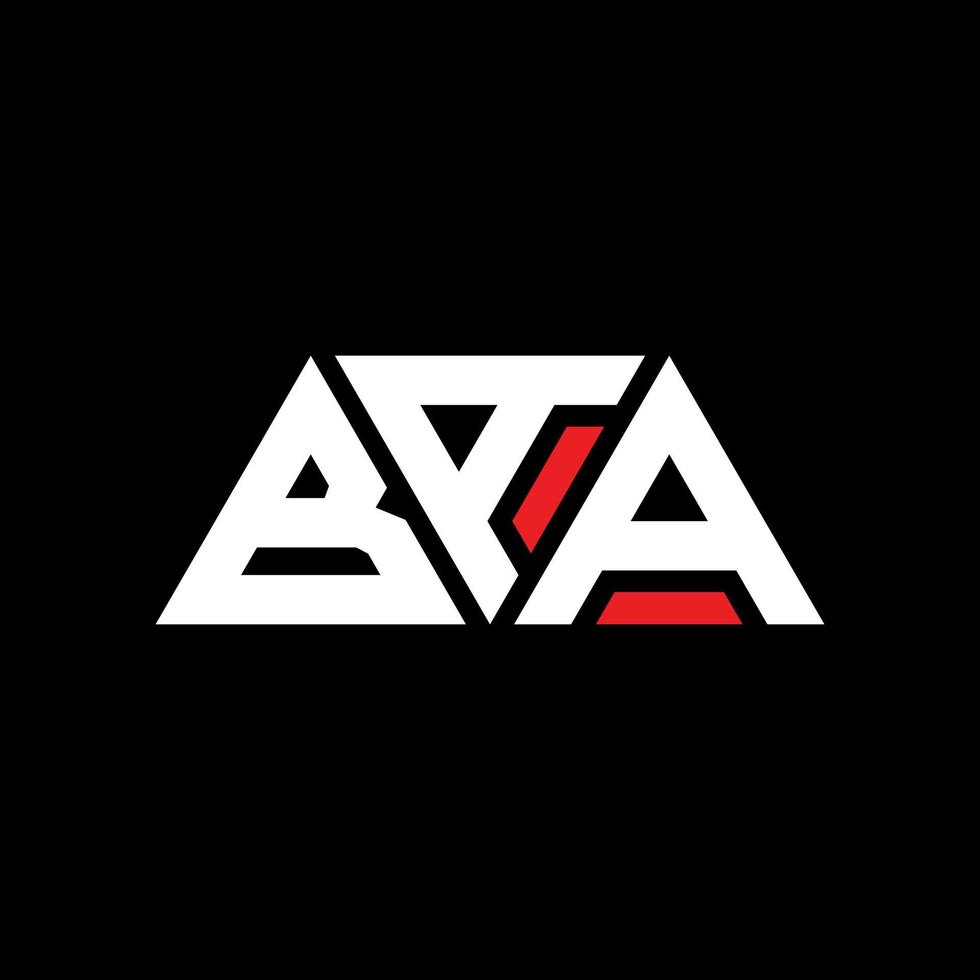 baa Dreiecksbuchstaben-Logo-Design mit Dreiecksform. baa dreieck logo design monogramm. baa dreieck vektor logo vorlage mit roter farbe. baa dreieckiges logo einfaches, elegantes und luxuriöses logo. baa