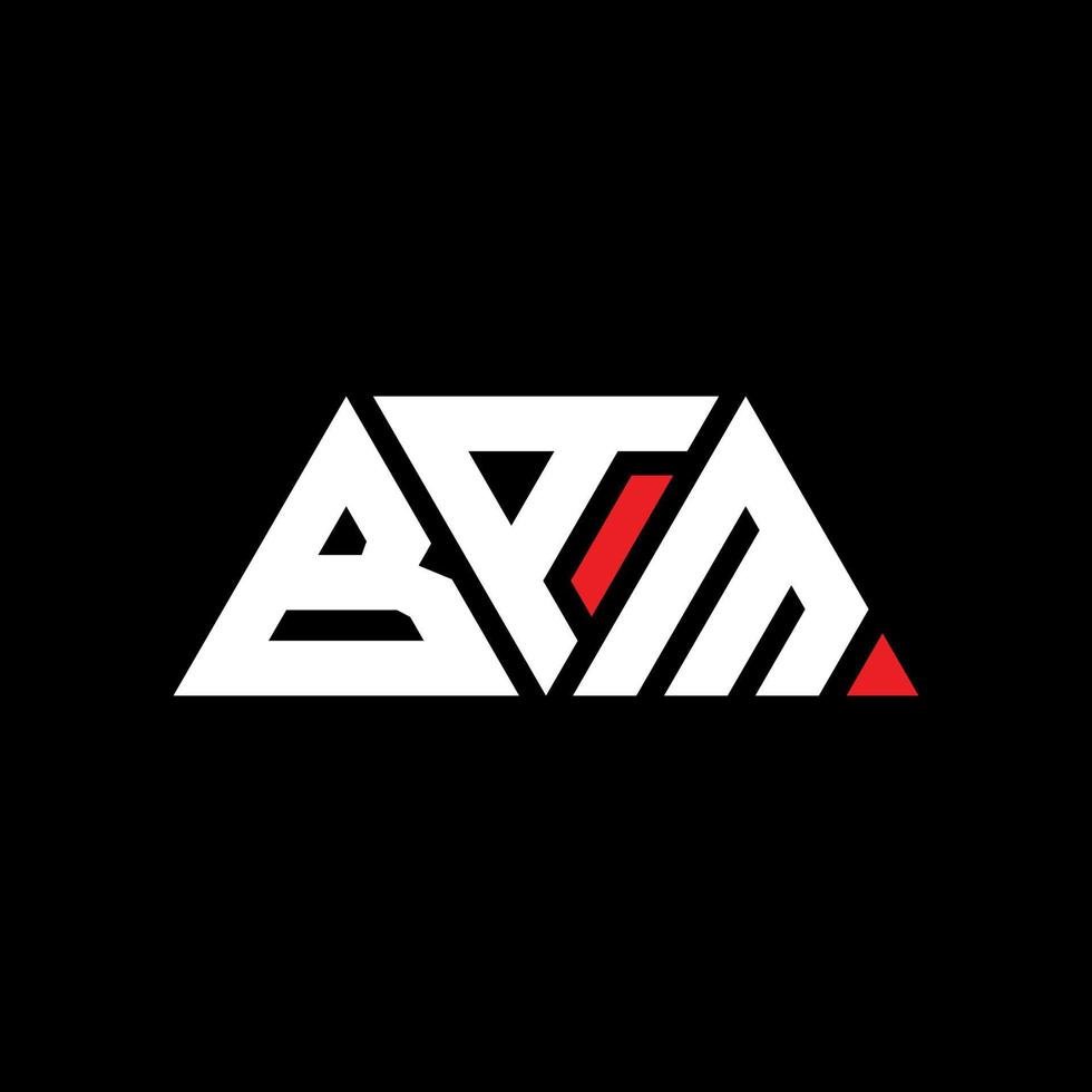 Bam-Dreieck-Buchstaben-Logo-Design mit Dreiecksform. Bam-Dreieck-Logo-Design-Monogramm. Bam-Dreieck-Vektor-Logo-Vorlage mit roter Farbe. bam dreieckiges logo einfaches, elegantes und luxuriöses logo. bam vektor