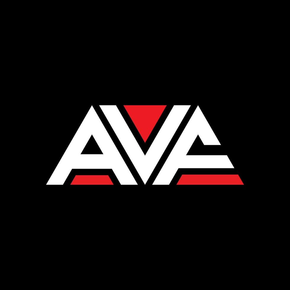 avf-Dreieck-Buchstaben-Logo-Design mit Dreiecksform. avf-Dreieck-Logo-Design-Monogramm. avf-Dreieck-Vektor-Logo-Vorlage mit roter Farbe. avf dreieckiges Logo einfaches, elegantes und luxuriöses Logo. avf vektor