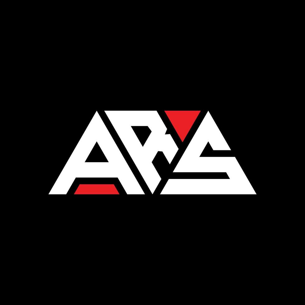 ars-Dreieck-Buchstaben-Logo-Design mit Dreiecksform. ars-Dreieck-Logo-Design-Monogramm. ars-Dreieck-Vektor-Logo-Vorlage mit roter Farbe. ars dreieckiges Logo einfaches, elegantes und luxuriöses Logo. Ars vektor