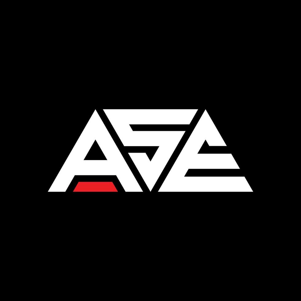 Ase-Dreieck-Buchstaben-Logo-Design mit Dreiecksform. Ase-Dreieck-Logo-Design-Monogramm. Ase-Dreieck-Vektor-Logo-Vorlage mit roter Farbe. as dreieckiges Logo einfaches, elegantes und luxuriöses Logo. ass vektor
