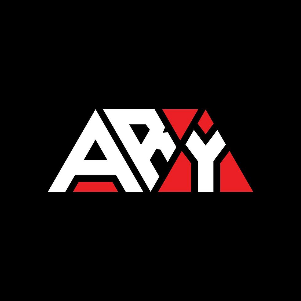 ary dreieck buchstabe logo design mit dreiecksform. ary dreieck logo design monogramm. ary-Dreieck-Vektor-Logo-Vorlage mit roter Farbe. ary dreieckiges Logo einfaches, elegantes und luxuriöses Logo. ary vektor