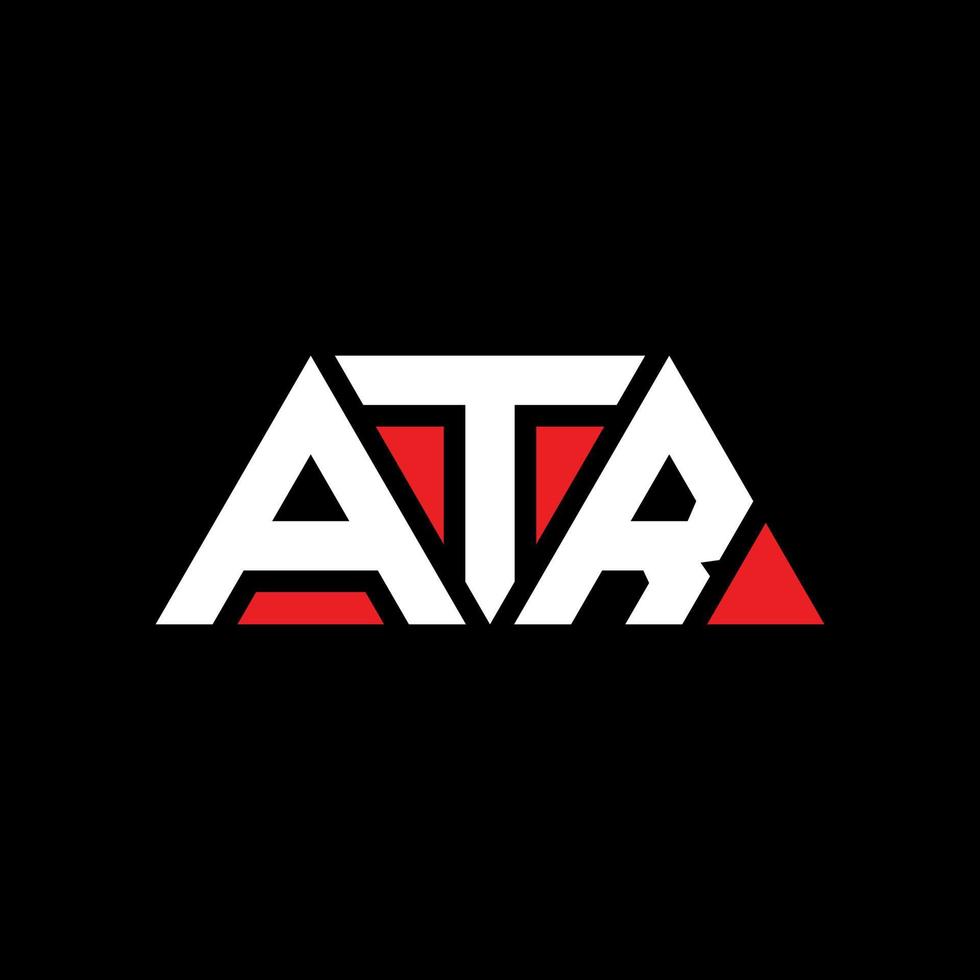 atr Dreiecksbuchstaben-Logo-Design mit Dreiecksform. atr-Dreieck-Logo-Design-Monogramm. atr-Dreieck-Vektor-Logo-Vorlage mit roter Farbe. atr dreieckiges logo einfaches, elegantes und luxuriöses logo. atr vektor