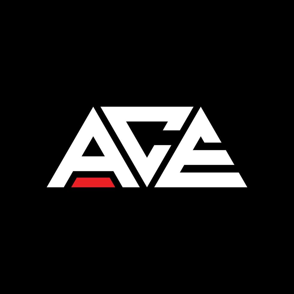 Ace-Dreieck-Buchstaben-Logo-Design mit Dreiecksform. As-Dreieck-Logo-Design-Monogramm. Ace-Dreieck-Vektor-Logo-Vorlage mit roter Farbe. Ace dreieckiges Logo einfaches, elegantes und luxuriöses Logo. As vektor