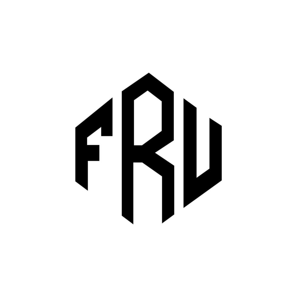 fru brev logotyp design med polygon form. fru polygon och kub form logotyp design. fru hexagon vektor logotyp mall vita och svarta färger. fru monogram, affärs- och fastighetslogotyp.