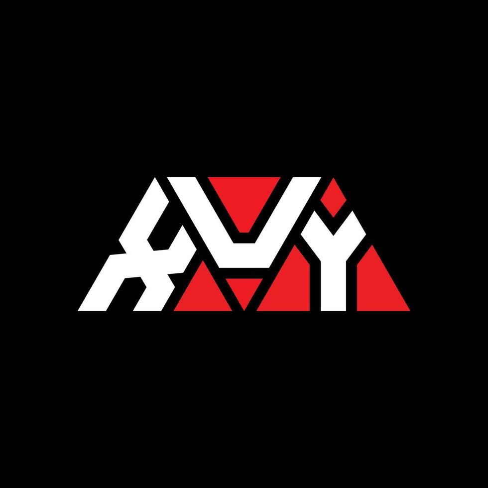 Xuy-Dreieck-Buchstaben-Logo-Design mit Dreiecksform. Xuy-Dreieck-Logo-Design-Monogramm. Xuy-Dreieck-Vektor-Logo-Vorlage mit roter Farbe. xuy dreieckiges Logo einfaches, elegantes und luxuriöses Logo. xuy vektor
