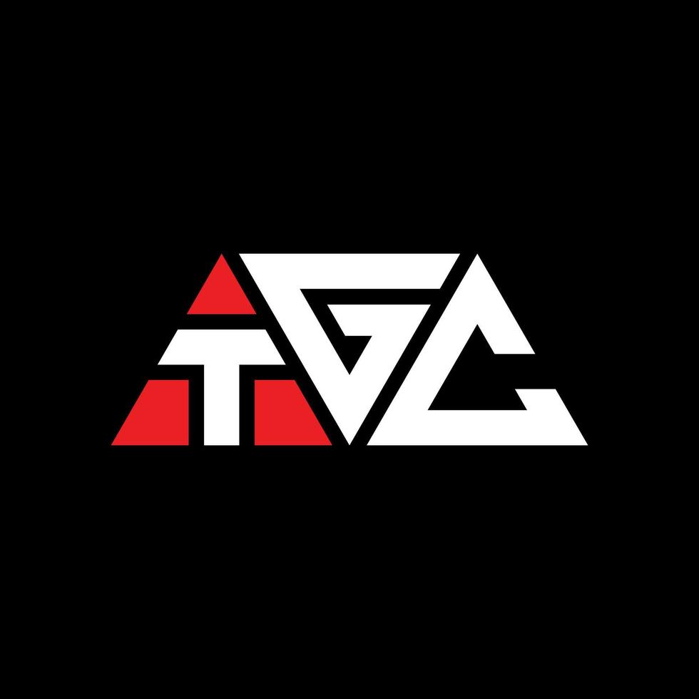 tgc-Dreieck-Buchstaben-Logo-Design mit Dreiecksform. tgc-Dreieck-Logo-Design-Monogramm. tgc-Dreieck-Vektor-Logo-Vorlage mit roter Farbe. tgc dreieckiges logo einfaches, elegantes und luxuriöses logo. tgc vektor