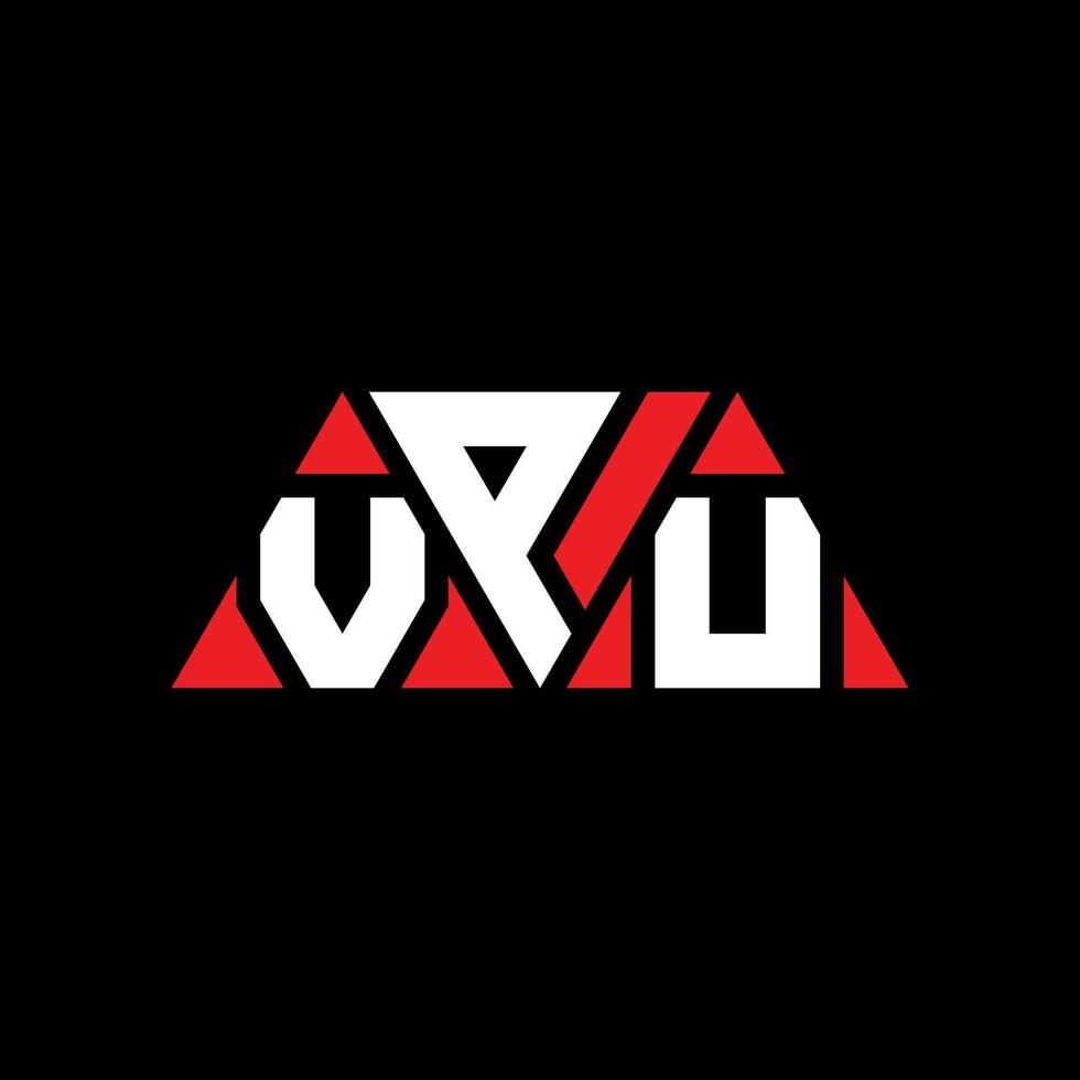 Vpu-Dreieck-Buchstaben-Logo-Design mit Dreiecksform. VPU-Dreieck-Logo-Design-Monogramm. VPU-Dreieck-Vektor-Logo-Vorlage mit roter Farbe. vpu dreieckiges Logo einfaches, elegantes und luxuriöses Logo. vpu vektor