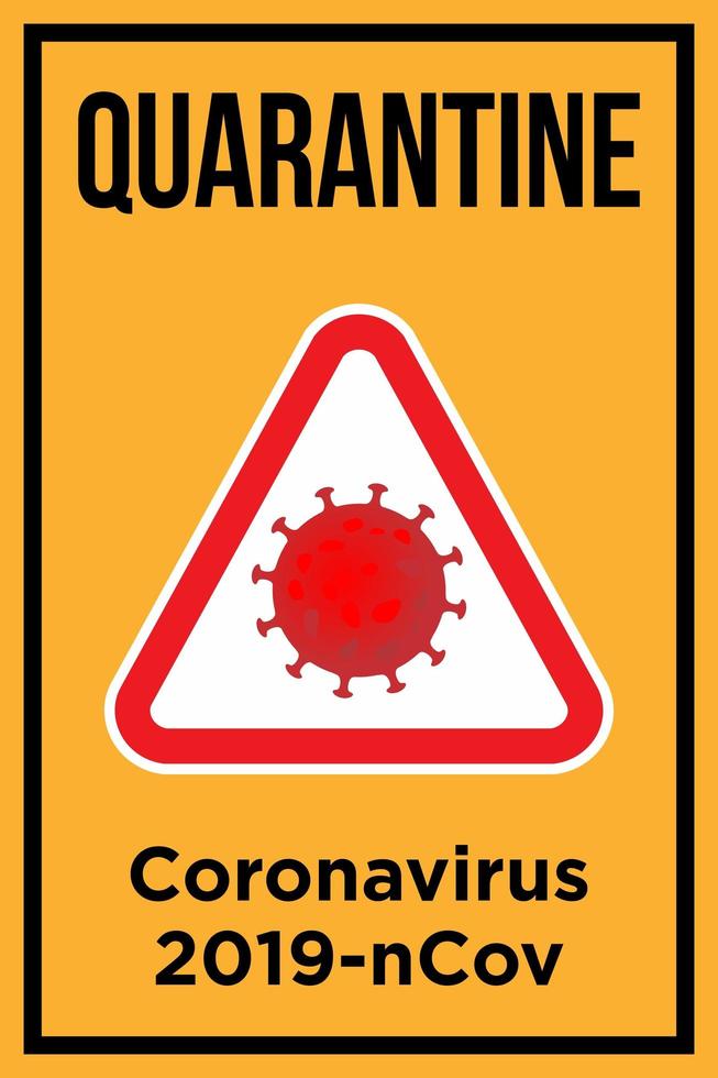 Quarantäneplakat für Coronavirus vektor