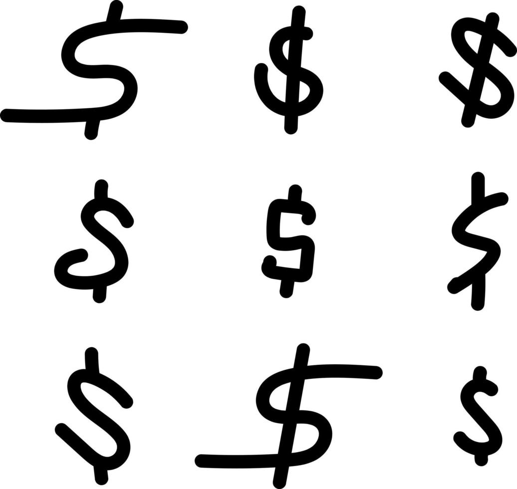 amerikanska dollar symbol vektor