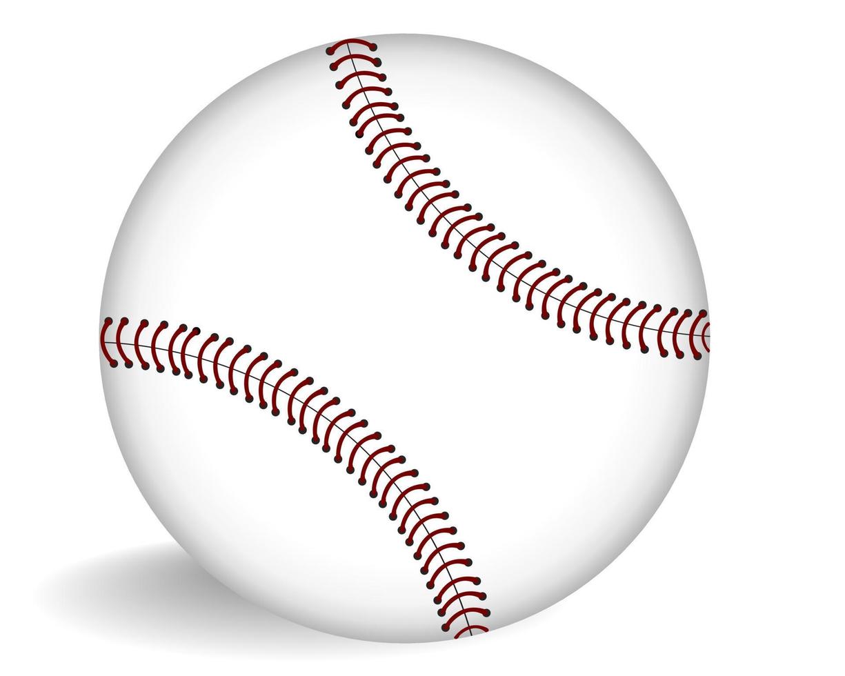 baseball boll isolerad på vit bakgrund vektor