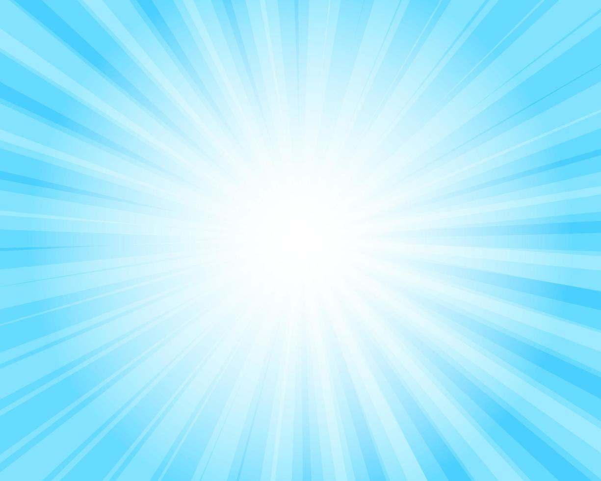 Sonnenstrahlen im Retro-Vintage-Stil auf blauem Hintergrund, Sunburst-Musterhintergrund. Strahlen. Sommer-Banner-Vektor-Illustration. abstrakte Sunburst-Tapete für Template-Business-Social-Media-Werbung. vektor