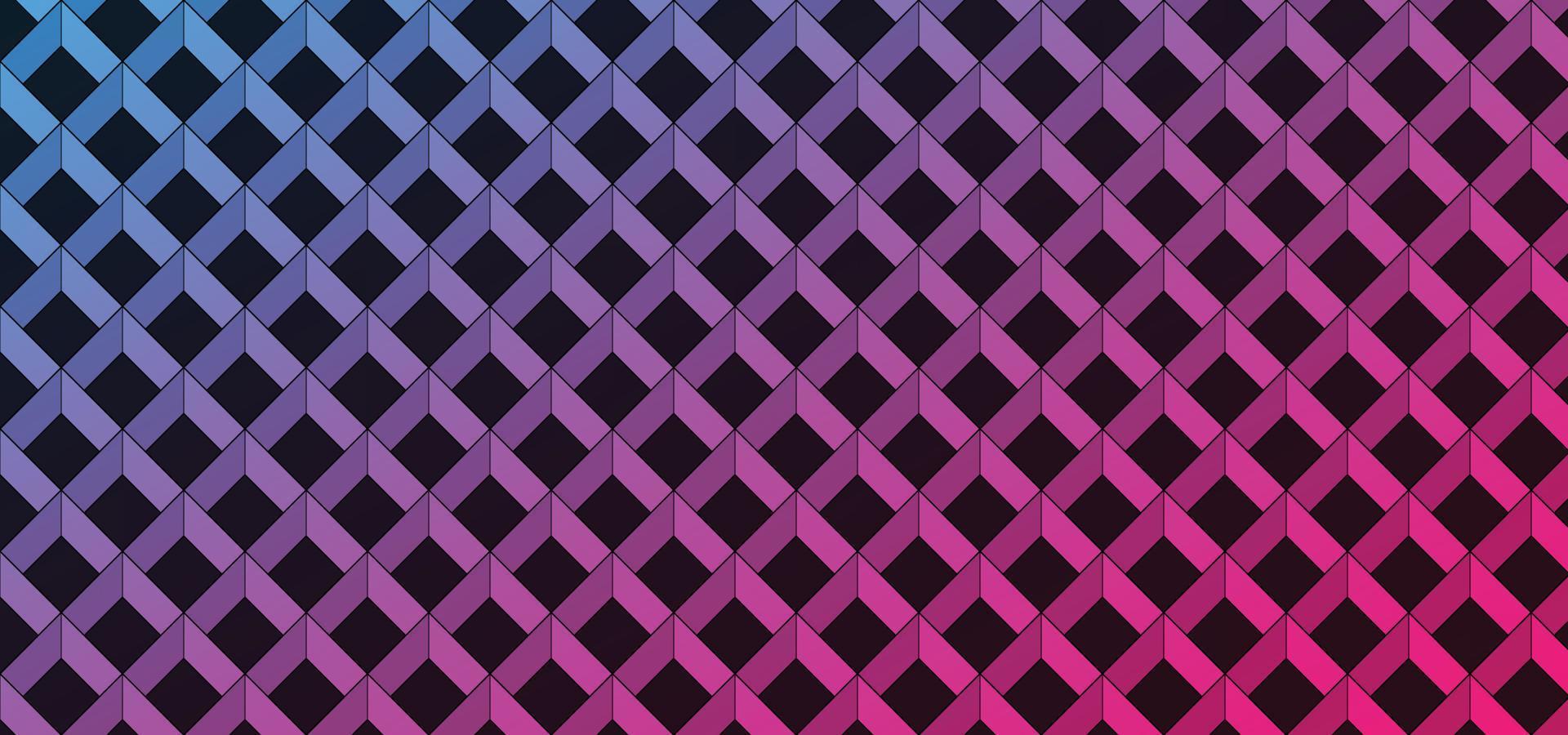 abstrakt 3d geometriskt mönster bakgrund med lyxig gradient färg vektor