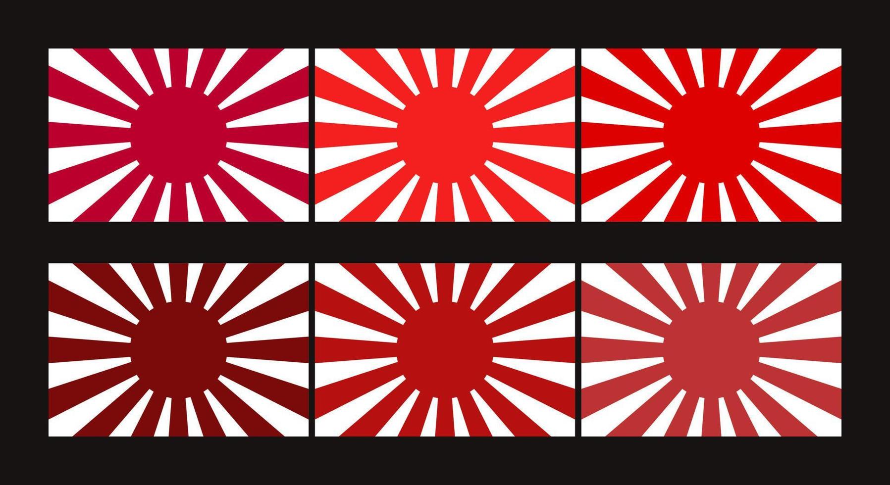 japanska marinens flagga vektor set